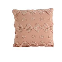 [230034260] Cojín 45x45cm algodón textura rosa
