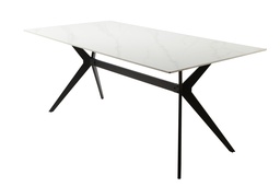 [230035367] Mesa comedor 6 puestos Akila blanco mate