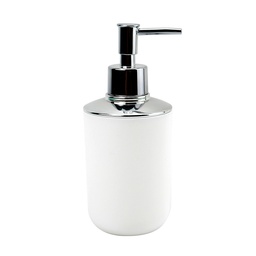 [230038748] Dispensador jabón plástico plateado blanco