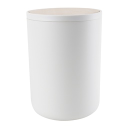 [230038766] Papelero plástico blanco bambú