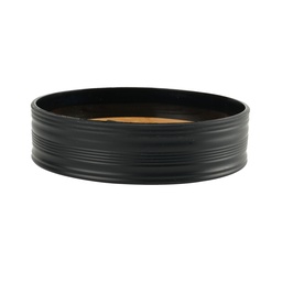 [230038787] Jabonera plástico estriado negro bambú