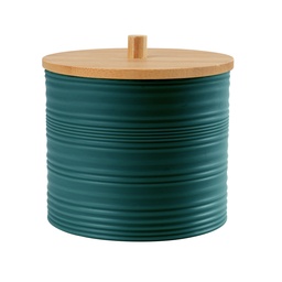 [230038874] Porta cotonitos plástico estriado burdeo bambú