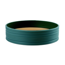 [230038876] Jabonera plástico estriado burdeo bambú