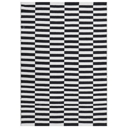 [230039515] Alfombra 180x270cm Rila blanco/negro
