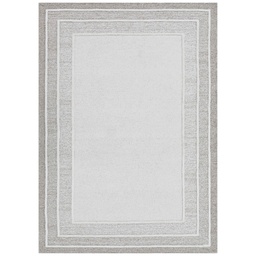 [230039562] Alfombra 150x210cm JH Recuadro marfil/beige
