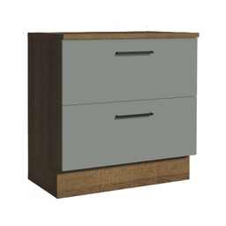 [230040600] Base cocina Agata gris 2 cajones 80cm