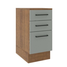 [230040604] Base cocina Agata gris 3 cajones 40cm