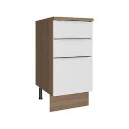 [230040636] Base cocina Stella blanco 3 cajones 40cm