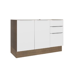 [230040640] Base cocina Stella blanco 2 puertas 3 cajones 120cm
