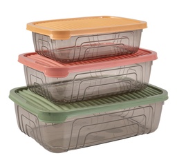 [230040834] Set 3 Contenedores plásticos multicolor S-M-L