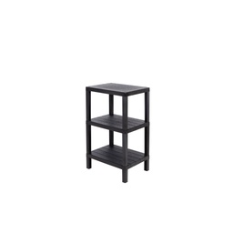 [230040884] Estante plástico negro 3 niveles 39x23x65,7cm
