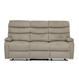 [230041531] Sofá reclinable 3 cuerpos Logan gris claro