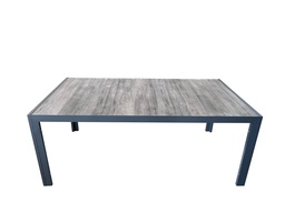 [230041554] Mesa terraza Lazio cerámica gris 185cm