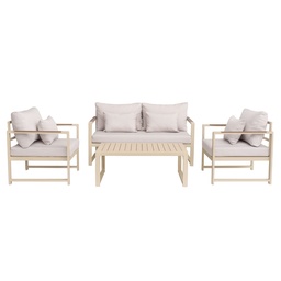[230041557] Juego living terraza Mykonos 2-1-1 beige