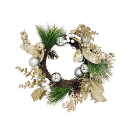 [230042328] Corona navidad 35cm dorada 35cm