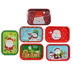 [230042337] Bandeja lata navidad diseño surtido 34x23cm
