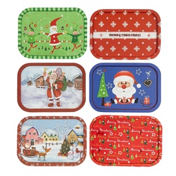 [230042338] Bandeja lata navidad diseño surtido 40x28cm